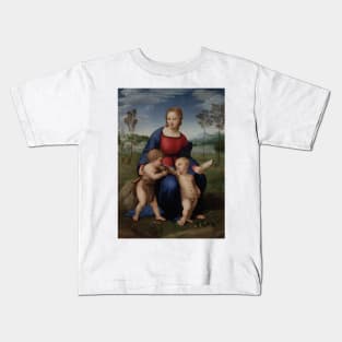 Madonna of the Goldfinch by Raphael Kids T-Shirt